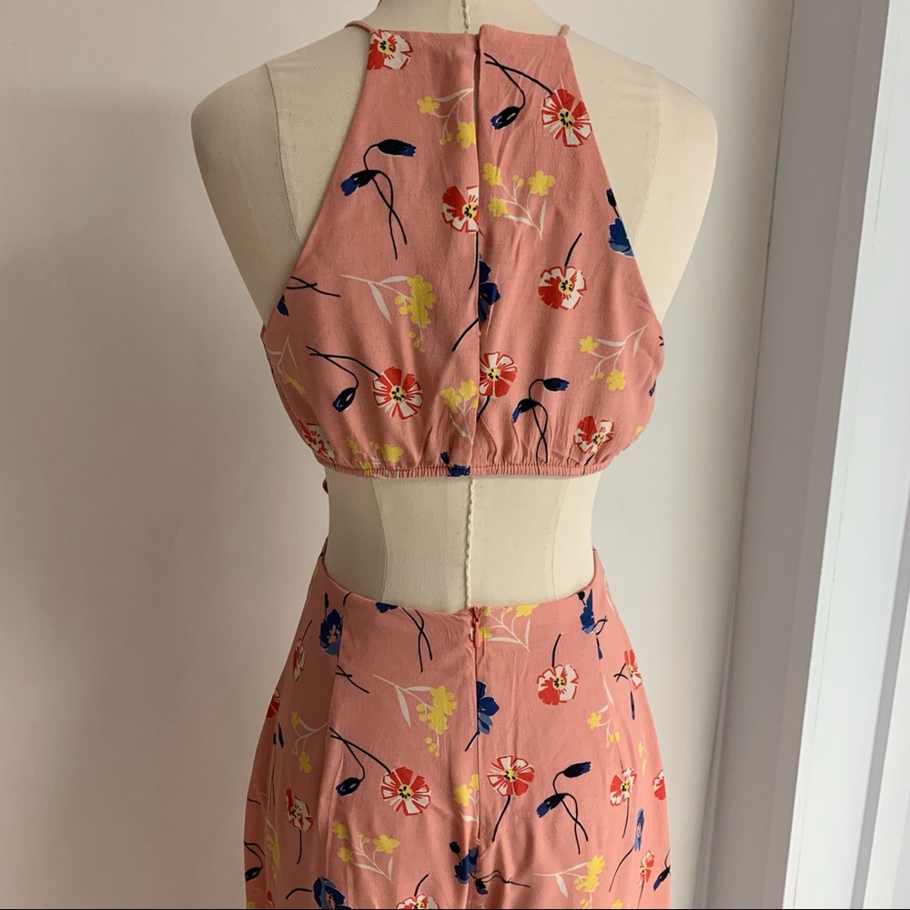 ZARA Floral Cut-Out Pants Jumpsuit NWT - Picture 5 of 9